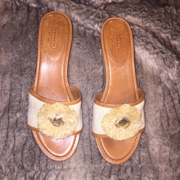 Like NEW Coach Jazmin Cork Wedge 3” Heels Size 9 - Picture 6 of 6